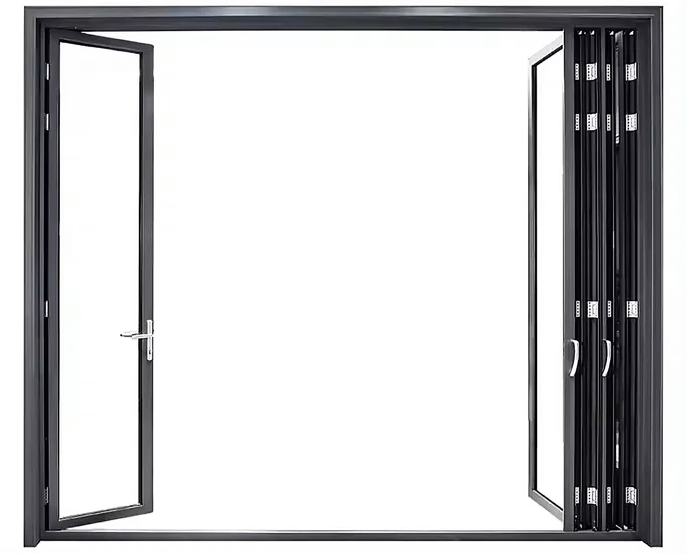 Artemis bifold door — 2-panel with traffic door