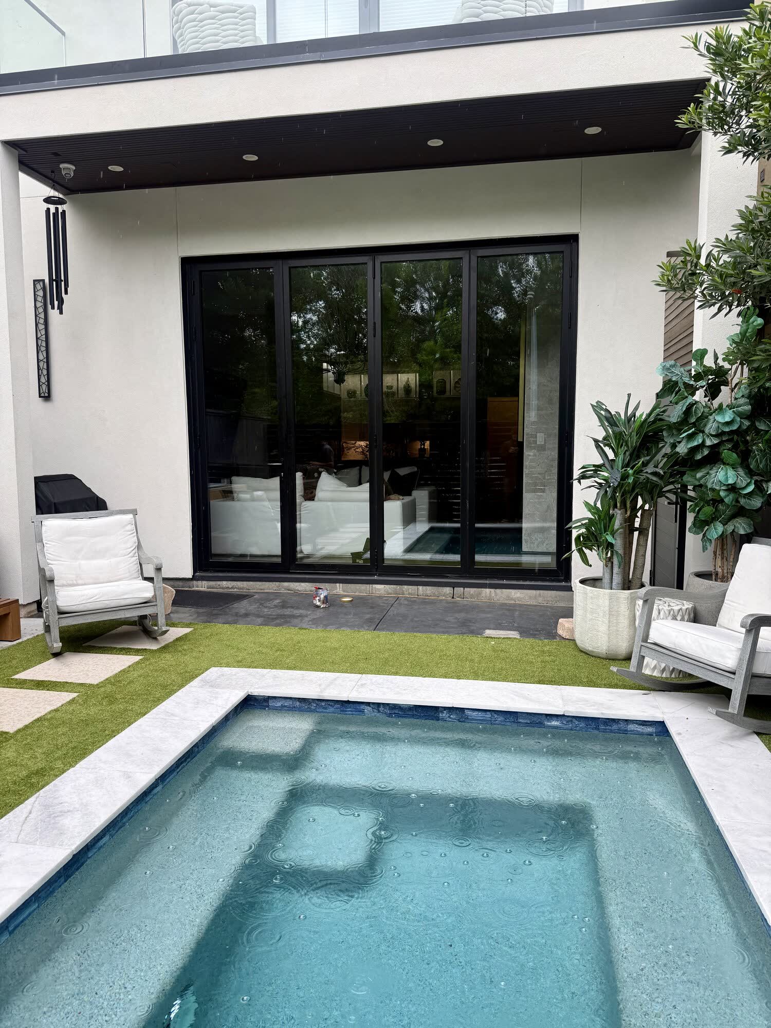 Memorial Houston second-floor balcony sliding door