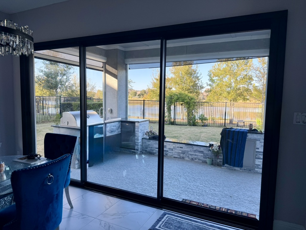 Sliding Doors project — Sugar Land Lakefront: 3 Panel Multi-Slide Glass Door · Sugar Land, TX