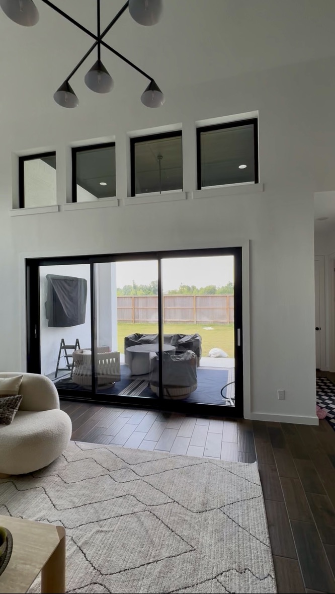 Sliding Doors project — Sugar Land Remodel: 12' W x 8' H – 3 Panel Multi-Slide Glass Door, Window-to-Door Conversion · Sugar Land, TX