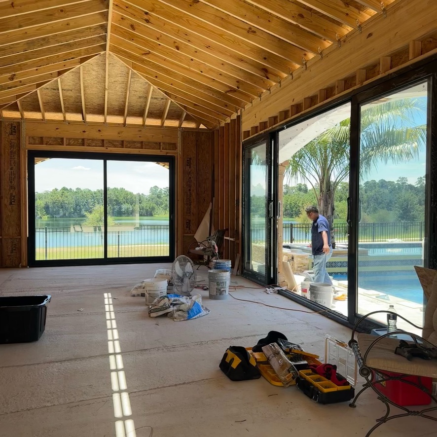 Sliding Doors project — The Woodlands Lakefront: Multi-Slide Glass Door System · The Woodlands, TX