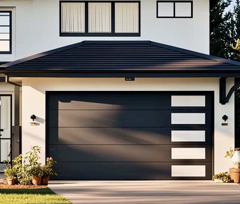 Modern Single Garage Door — aluminum garage door installation