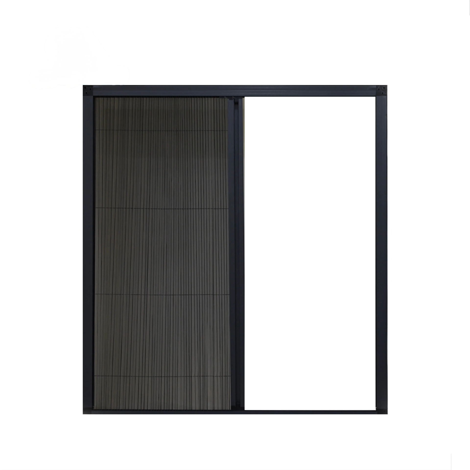 Retractable screen door — dual panel system