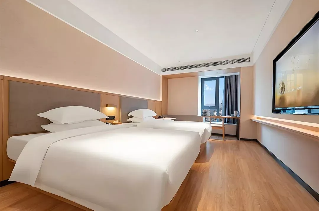Aluminum casement window in a luxury hotel room